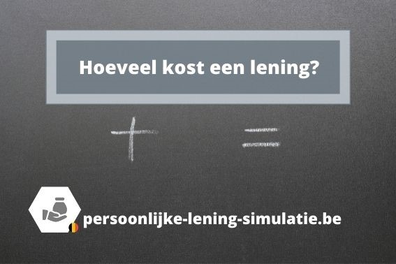 Hoeveel kost een persoonlijke lening